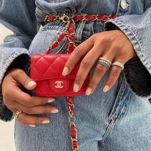 NEW CHANEL Rare Red Belt Bag